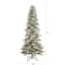9.5ft. Pre-Lit Slim Flocked Nova Scotia Spruce Artificial Christmas Tree, White LED Lights